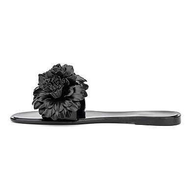 New York & Company Anella Women's Flower Jelly Slide Sandals
