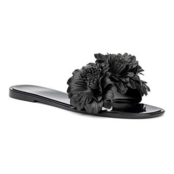 New York & Company Anella Women's Flower Jelly Slide Sandals