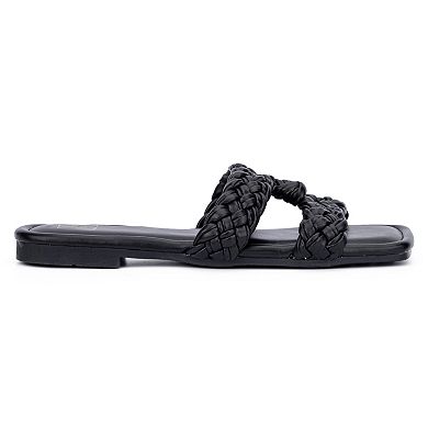 New York & Company Berta Women's Braided Slide Sandals