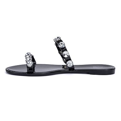 New York & Company Chava Women's Gem Jelly Sandals