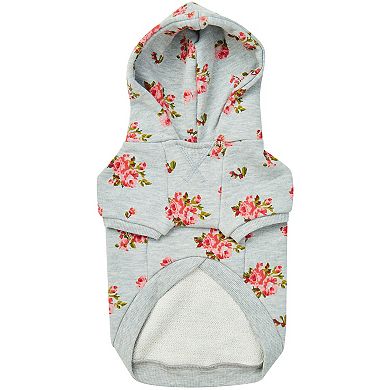 Blueberry Pet Rose Flower Dog Hooded Sweatshirt