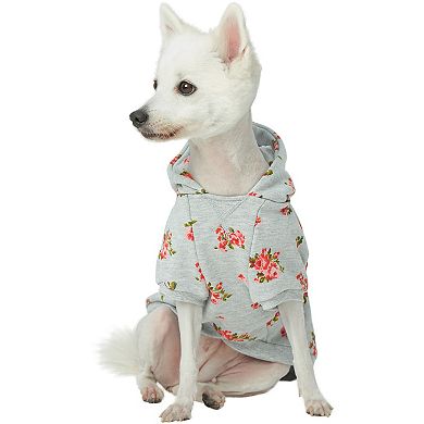 Blueberry Pet Rose Flower Dog Hooded Sweatshirt