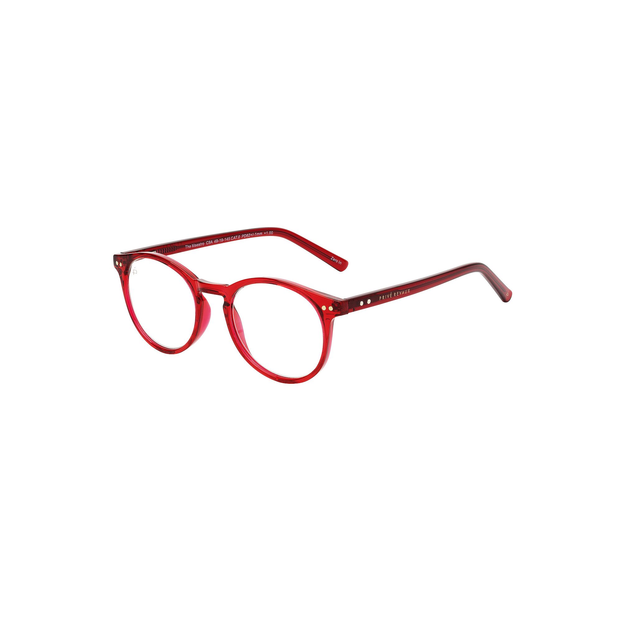 PRIVE REVAUX The Maestro Reading Glasses, Size: 0, Red Red