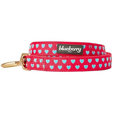 Blueberry Pet Velvety Heart Flocking Dog Leash