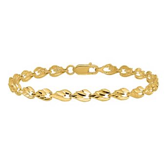 14k Gold Leaf Bracelet