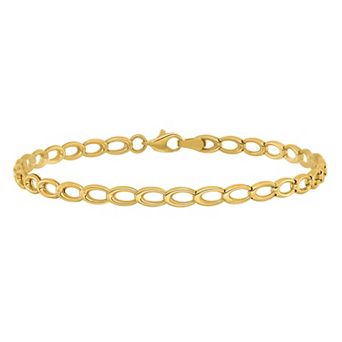 14k Gold Polished Open Link Bracelet