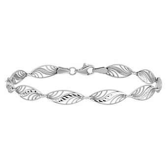 14k White Gold Filigree Bracelet