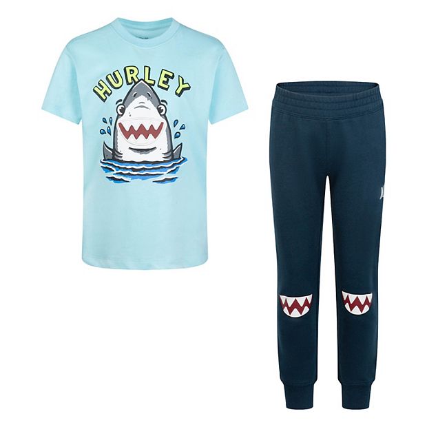 Boys 4-7 Hurley Shark Graphic Tee & Jogger Pants Set