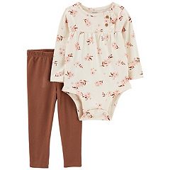 kohl's Baby Girl Nike 2-Piece Ruffle Bodysuit & Leggings Set