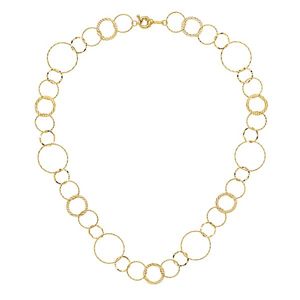 14k Gold Circle Chain Necklace