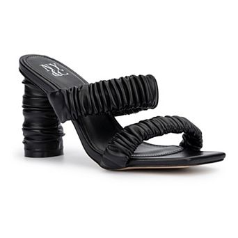 New York & Company Faina Women's Ruched Heel Dress Sandals
