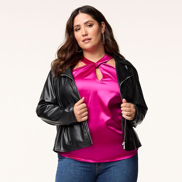 Kohls plus outlet size leather jacket