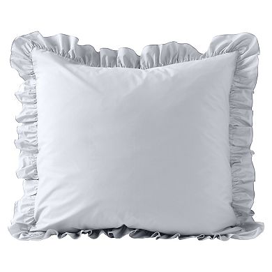 Lands' End 200 Thread Count Cotton Crisp & Cool Percale Ruffled Duvet Cover or Sham