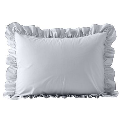 Lands' End 200 Thread Count Cotton Crisp & Cool Percale Ruffled Duvet Cover or Sham