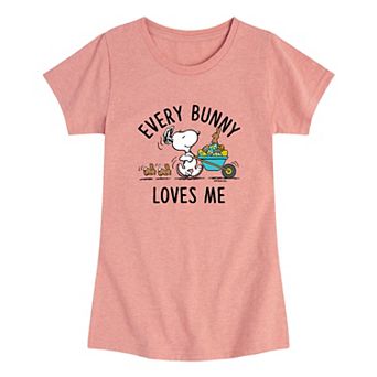 Girls 7-16 Peanuts Every Bunny Loves Me Graphic Tee