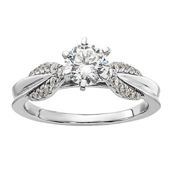 Diamonore Sterling Silver Fancy Cubic Zirconia Ring