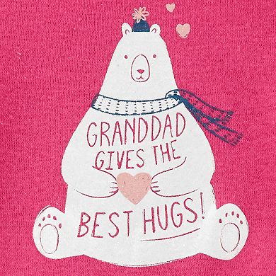 Baby Girl Carter's Polar Bear "Granddad Gives the Best Hugs" Graphic Bodysuit
