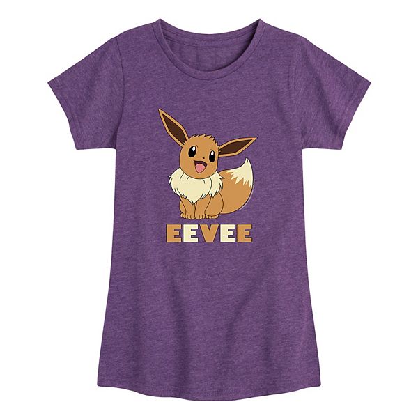 Pokemon Eevee Face Girls T-Shirt Plus Size