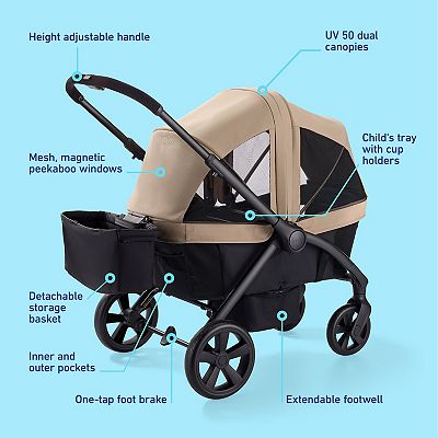 Graco Ready2Roll Stroller Wagon, Pinnacle Beige