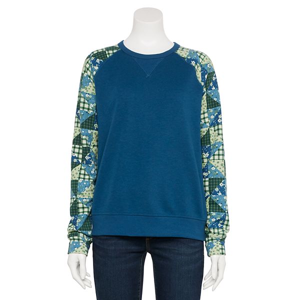 Women's Sonoma Goods For Life® Everyday Crewneck Sweatshirt - Blue  Patchwork (X LARGE) – BrickSeek