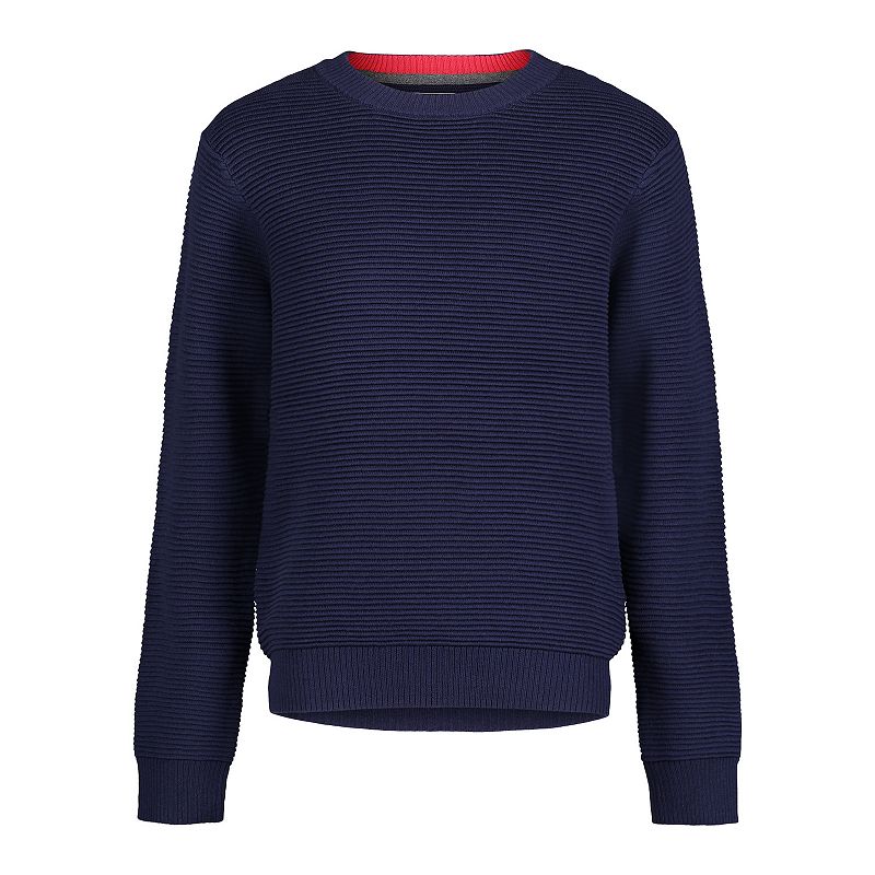 Boys 8-20 IZOD Solid Crewneck Sweater, Boys, Size: XXS (4-5), Dark Blue