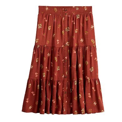 Women's Sonoma Goods For Life® Tiered Maxi Skirt