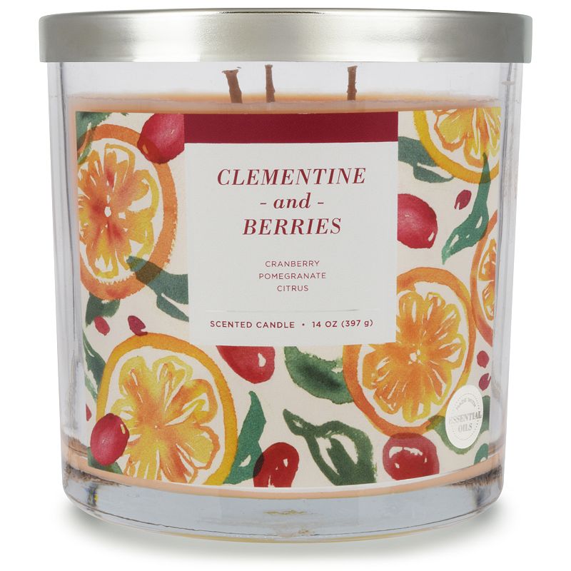Sonoma Goods For Life Clementine & Berries 14-oz. Candle Jar, Orange