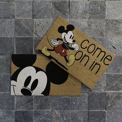 Disney's Mickey Mouse Smile Come In 2-pack Coir Doormat Set