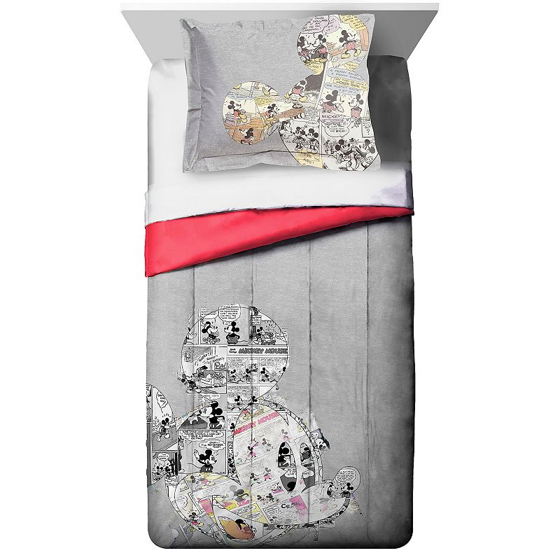 Disneys Mickey Mouse Oh Gosh Comforter Set with Shams, Multicolor, Twin