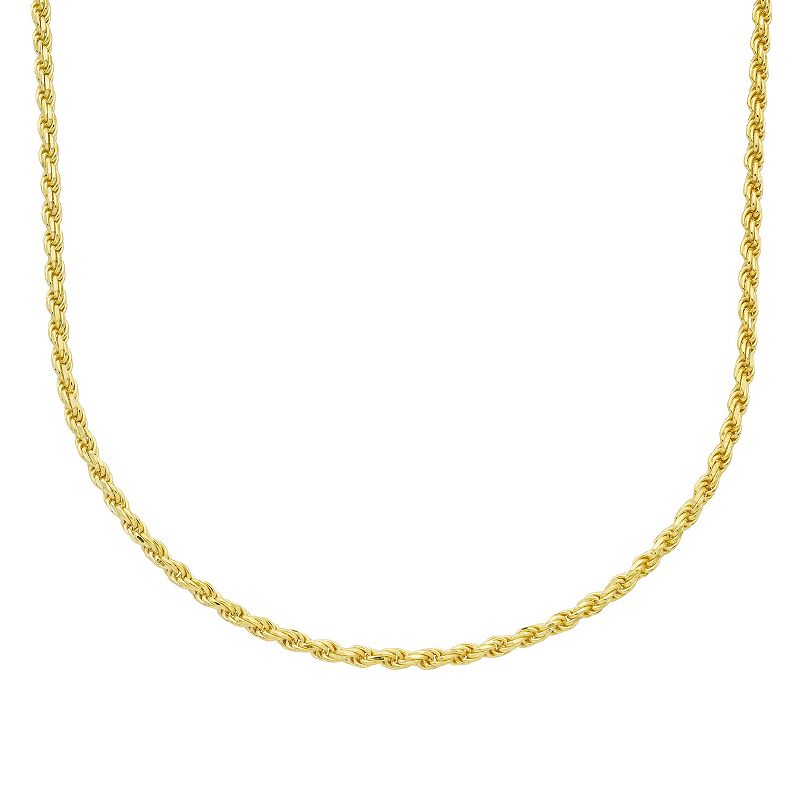 A&M 14k Gold 3 mm Rope Chain Necklace, Womens, Size: 24, Yellow