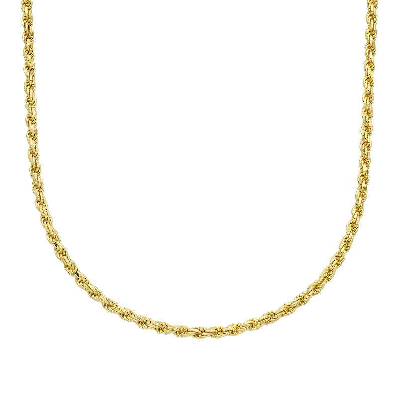 A&M 14k Gold 3.5 mm Rope Chain Necklace, Womens, Size: 22, Yellow
