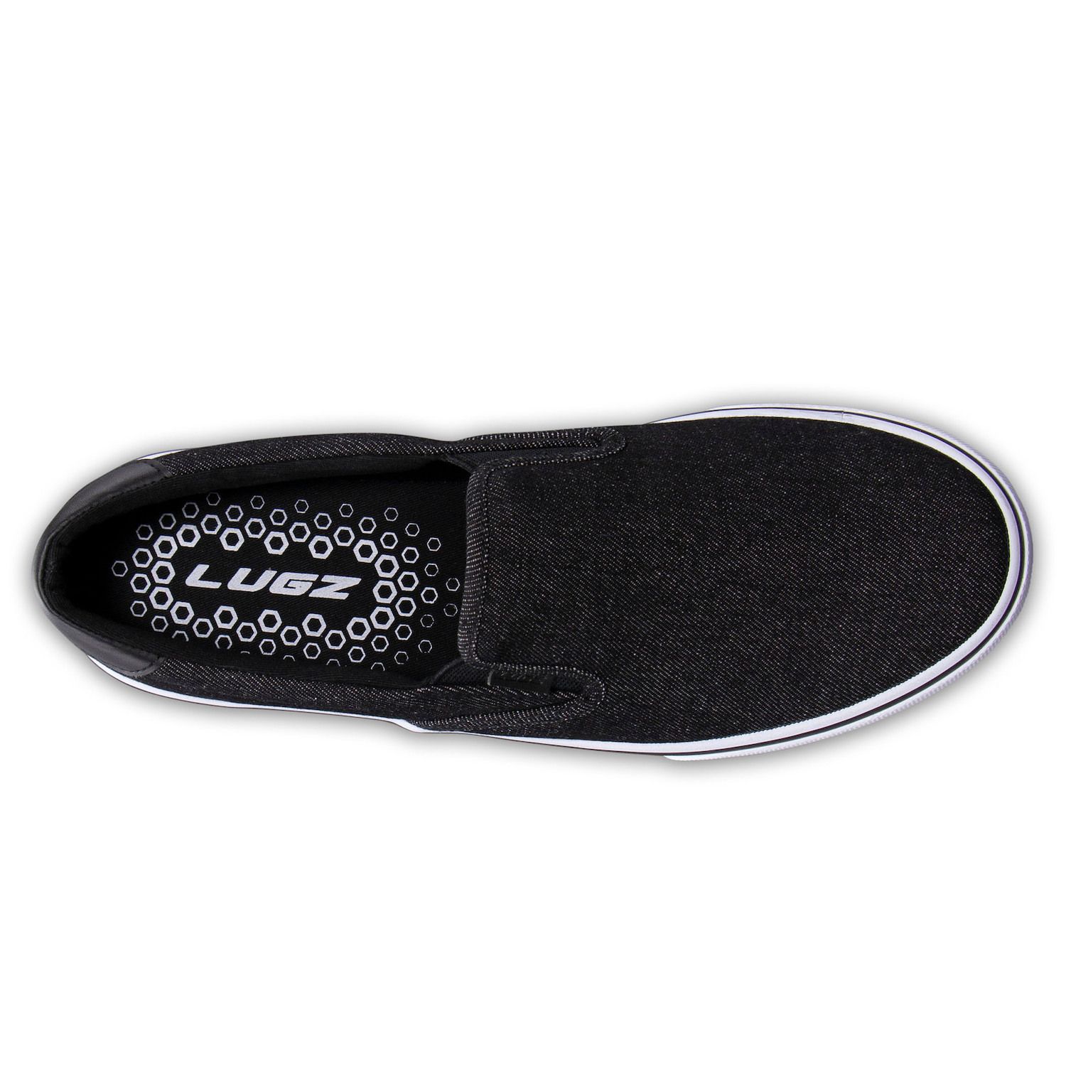 Мужская обувь Lugz Clipper Denim Men's Slip-On, цвет: Чёрный белый — фото 3