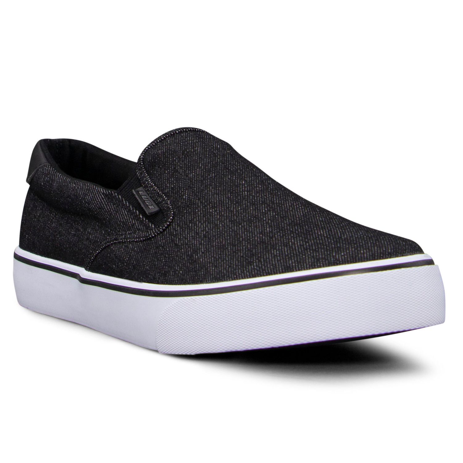 Мужская обувь Lugz Clipper Denim Men's Slip-On, цвет: Чёрный белый