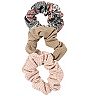 SO 3 Pack Pink, Jersey and Multi Paisley Scrunchie Set