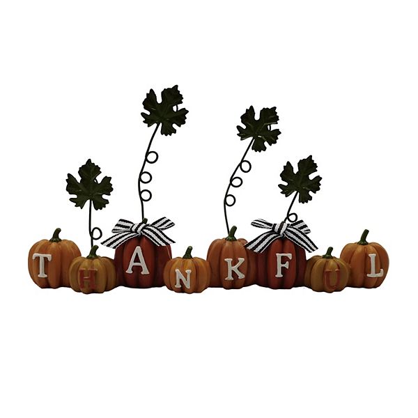Celebrate Together™ Fall Thankful Pumpkin 4Photo Clip Table Decor