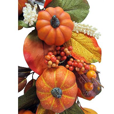 Celebrate Together Fall Artificial Pumpkin Wreath