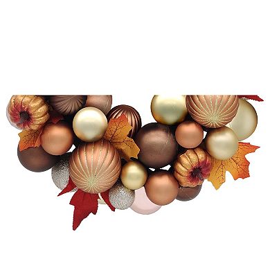 Celebrate Together Fall Ornament Artificial Leaves Wreath