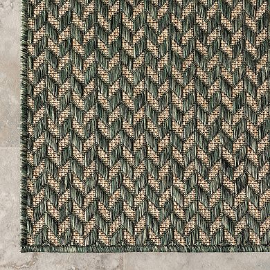 Rugs USA Camryn Abstract Herringbone Indoor Outdoor Rug