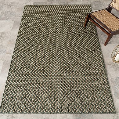 Rugs USA Camryn Abstract Herringbone Indoor Outdoor Rug