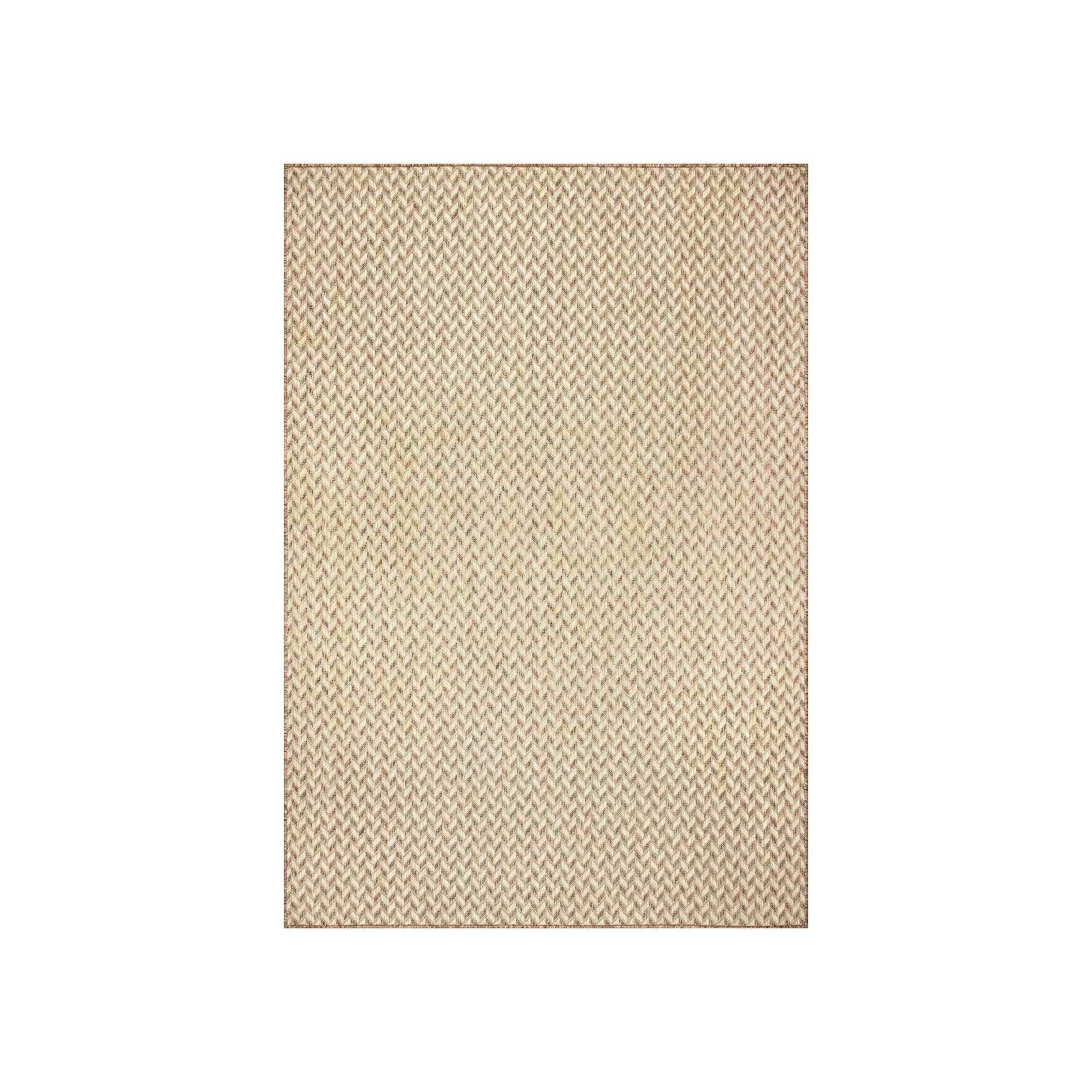 Rugs USA Camryn Abstract Herringbone Indoor Outdoor Rug, Brown