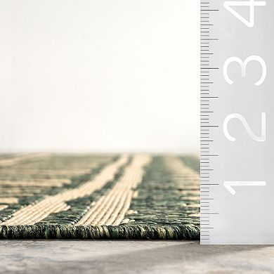 nuLOOM Abbey Tribal Striped Indoor Outdoor Rug