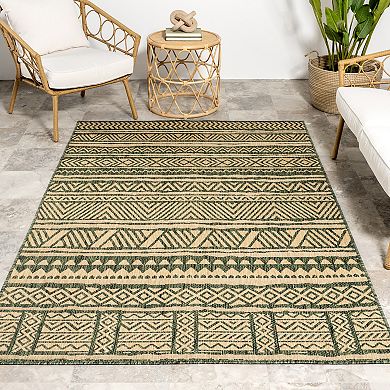 nuLOOM Abbey Tribal Striped Indoor Outdoor Rug