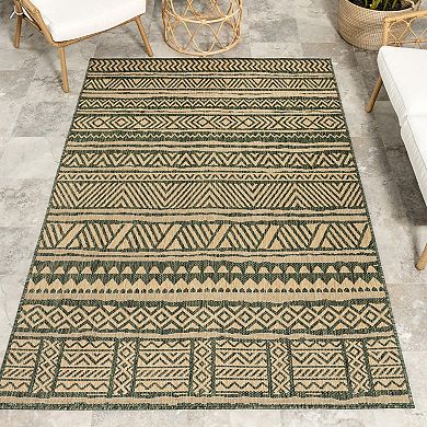 nuLOOM Abbey Tribal Striped Indoor Outdoor Rug