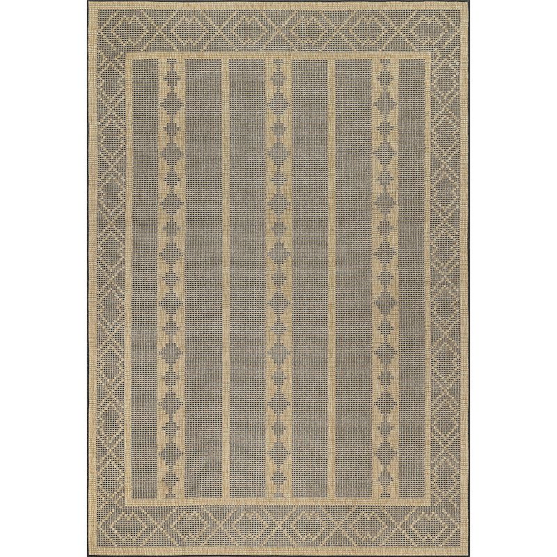 nuLOOM Blake Striped Indoor Outdoor Area Rug, Grey, 8X10 Ft