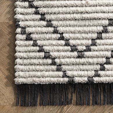 nuLOOM Carlina Modern Geometric Soft Shag Fringe Rug