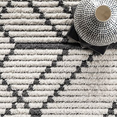 nuLOOM Carlina Modern Geometric Soft Shag Fringe Rug