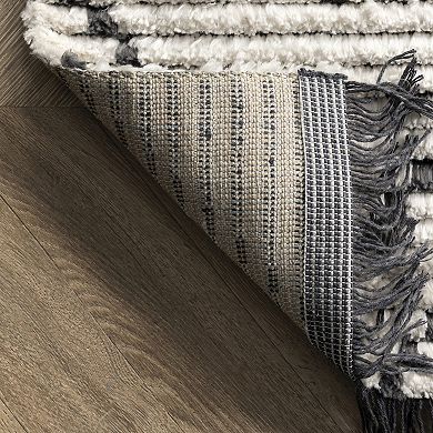 nuLOOM Carlina Modern Geometric Soft Shag Fringe Rug