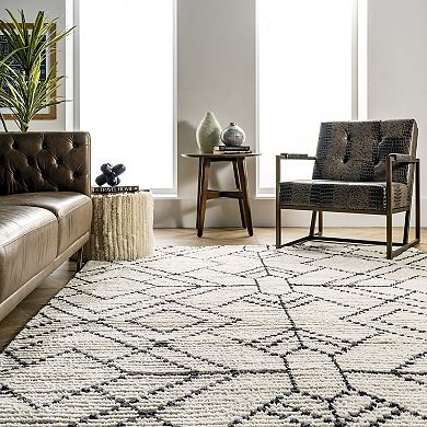nuLOOM Carlina Modern Geometric Soft Shag Fringe Rug