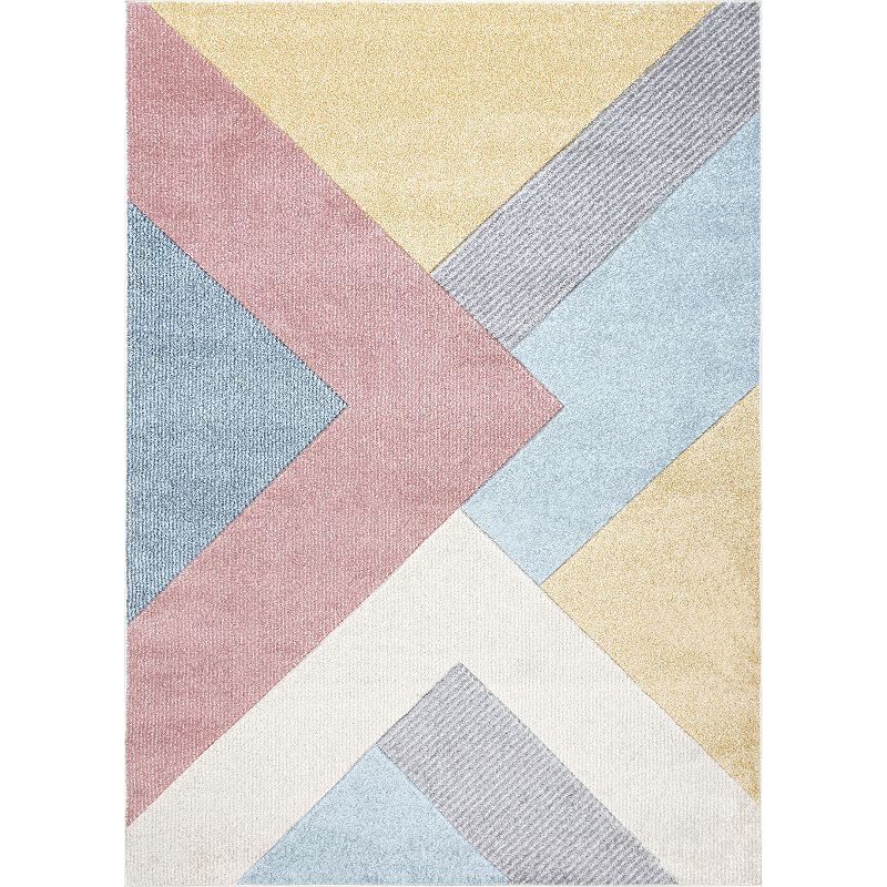 nuLOOM Selina Abstract Modern Rug, Pink, 8X10 Ft