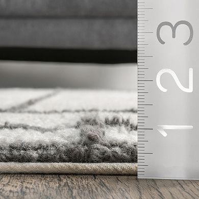 nuLOOM Isabella Machine Washable Wool Contemporary Geometric Area Rug